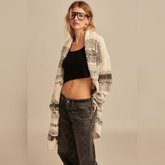 Lucky Brand Fairisle Coatigan Size Medium - Picture 7 of 9